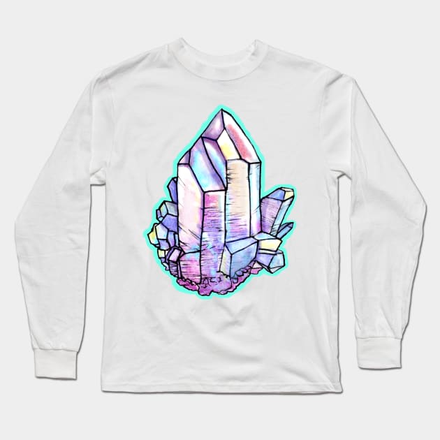 Quartz Crystal Long Sleeve T-Shirt by colleendavis72